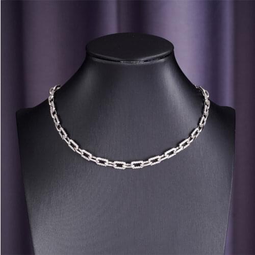 New Punk Rock Silver Color Chain Choker Necklaces For Women Thick Link Collar Clavicle Statement Necklace Jewelry Collares Zk35