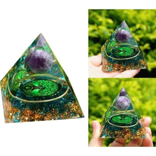 Energy Converter 6cm Pyramid, Symbolizing Love Brings Good Luck Resin Decoration Craft Meditation Ornaments