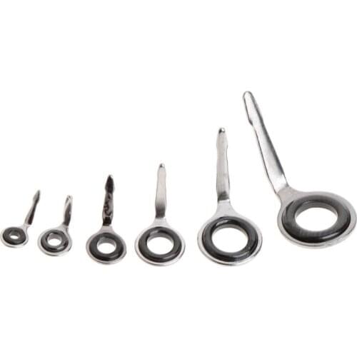 U2JB Fishing Rod Guide Eye Rings Ice Fishing Line 3/4/5/6/8/10mm Diameter Pole Tackle Guides Tip Strong Game Repair DIY