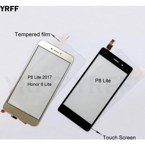 Touch For Huawei Ascend P8 Lite 2017 Honor 8 Lite Touch Screen Digitizer Pane Panel Replacement Free Tempered glass Film