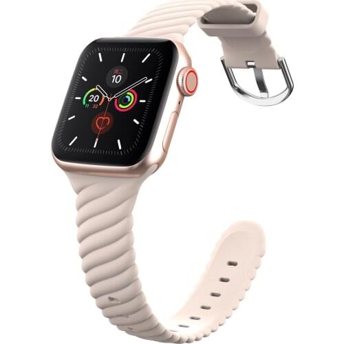 Suitable For Apple Watch Strap Series 654321 SE Fashion Sports Small Waist Silicone Woven Textured For Iwatch Band 40mm 38mm