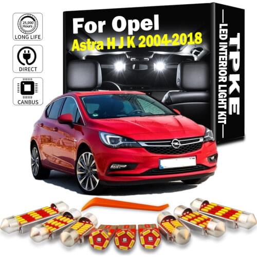 100% Perfect White Canbus Error Free LED Bulb Interior Reading Dome Map Light Kit For 2004-2018 Opel Astra H J K