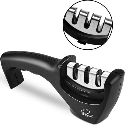 Knife Sharpener 3 Stages Tungsten Diamond Ceramic Sharpening Stone Grinder knives Whetstone Kitchen Knives Tool Accessories Home