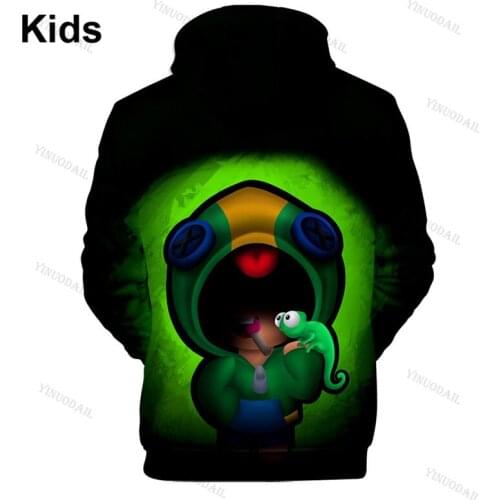 Browlers Crow Shoot Game 3D Print Hoodie Sweatshirt Clothing Harajuku Hoodies Star Kids Leon Tops Men 2021 Boys Girls