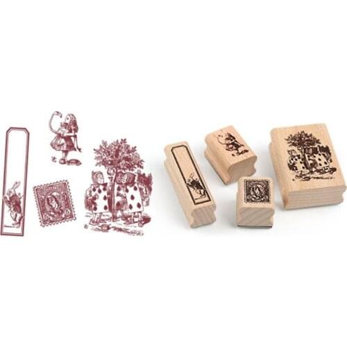 Vintage Decoration Stamp Set DIY wooden rubber stamps for scrapbooking standard stamp