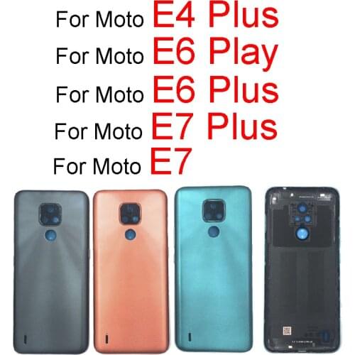 Battery Door Housing Back Cover For Motorola Moto E4 E6 E7 Plus Play E6+ E7+ Rear Back Battery Case Housing Replacement Parts