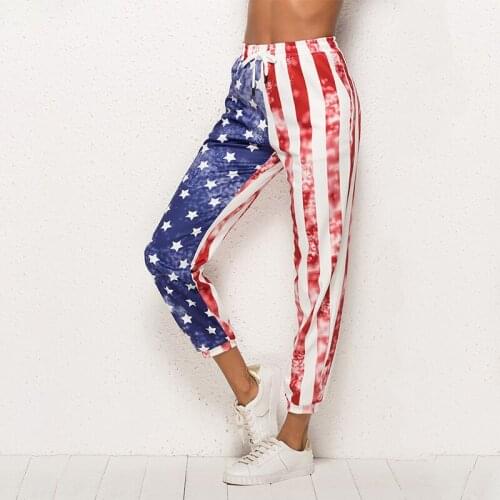 3d Printed Women Trousers Fashion Sports Contrast Color Elastic Fitness Training Trousers Woman Running Skateboard Sportswear