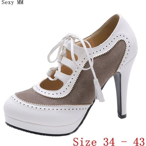 Women High Heel Shoes Platform Pumps Woman High Heels Party Wedding Shoes Kitten Heels Plus Size 34 - 40 41 42 43