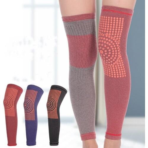 1 Pair Long Basketball knit Knee Pads Running Leg Sleeve Calf Sports Elastic Knee Brace Support Protector Extended Shin Guard