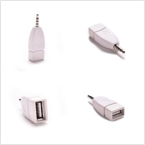 JETTING New 1PC USB 2.0 Female to 3.5mm Male AUX Audio Plug Jack Converter Adapter Plug for Car MP3 Player Mobile Phones