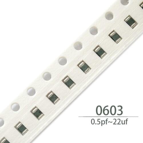 100PCS 0603 smd capacitor ceramic capacitors kit sets 510pf 560pf 680pf 820pf 1nf 1.2nf 1.5nf 1.8nf 2nf 2.2nf 2.7nf 3.3nf 3.9nf