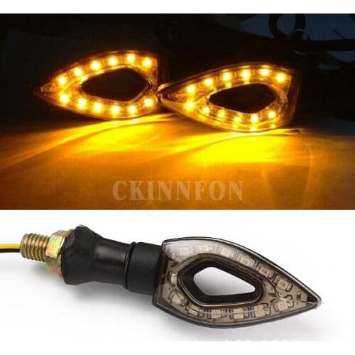 100Pcs/Lot 12V Flashing Motorcycle LED Turn Signal Light High quality 12 Led Indicator Light Amber Blinker Light Bike Lamp