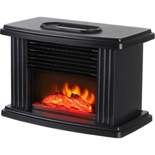 1000W Desktop Mini Electric Fireplace Heater Electric Heater Warm Air Heater Desk Table Heater for Home Office