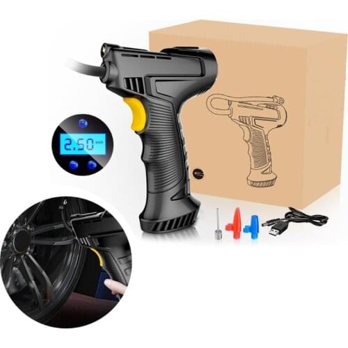 120W Car Air Pump Portable Motorcycle Vehicle Tire Inflator Air Compressor Powered by 2000mAh Lithium-ion Battery