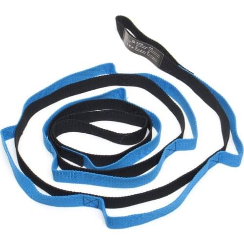 2 Meters Yoga Stretch Strap Band Belt Fitness Pilates Ballet 10 Loops Trianing Adjustable Exercise