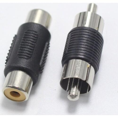2Pcs RCA Inline Coupler Male Plug AV Adapter M/M Connector RCA Male to Male Joiner for CCTV Camera