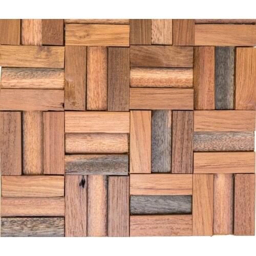 Natural ship wood 3d ancient old boat wooden mosaic tiles wall decoration materials HMWM1029 for backsplash kitchen wall