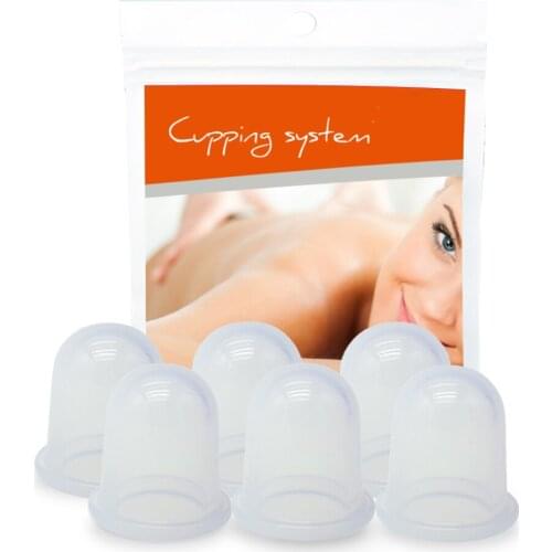 6pcs Chinese Medical Vacuum Cans Cupping Cup Cellulite Suction Cup Therapy Back Body Anti-cellulite Massage Family Cupping Cups