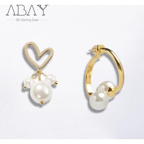 925 Sterling Silver Pin Exquisite Irregular Inlaid Pearl Earrings Add Mature Intellectual Temperament, Anti Allergy