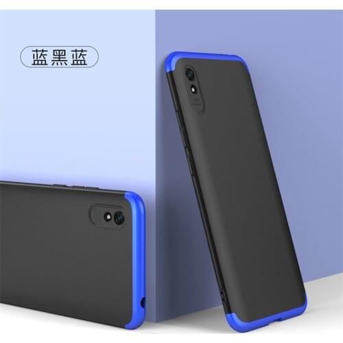 3 IN 1 Case for Xiaomi Redmi 9A Case 360 Full Protection Case Shockprrof Matte Phone Cover for Xiomi Redmi 9A 9 A Redmi9A 6.53"