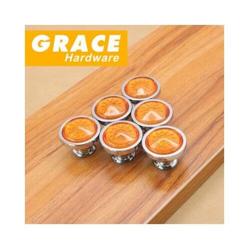 Color Crystal Handle Silver Drawer Cabinet Handle Cabinet Door Modern Furniture Hardware Accessories(D:32mm)