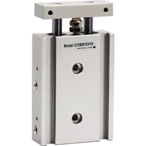 CXSM10 Series Double Acting Air Cylinder Bore 10 Stroke 10/15/20/30/40/50/60/70/75/100/125/150 Replacement Dual Rod CXSM10x75