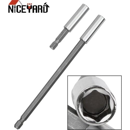 NICEYARD Hex Magnetic Bit Holder 1/4" Screwdriver Bars Durable Extension Drill Driver Sleeve Adapter 60/150mm