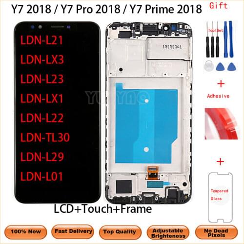 Display For Huawei Y7 Prime 2018 LCD Display Touch Screen Replacement For Nova 2 Lite Display Tested Lcds LDN-L01,LX3,L21,LX2