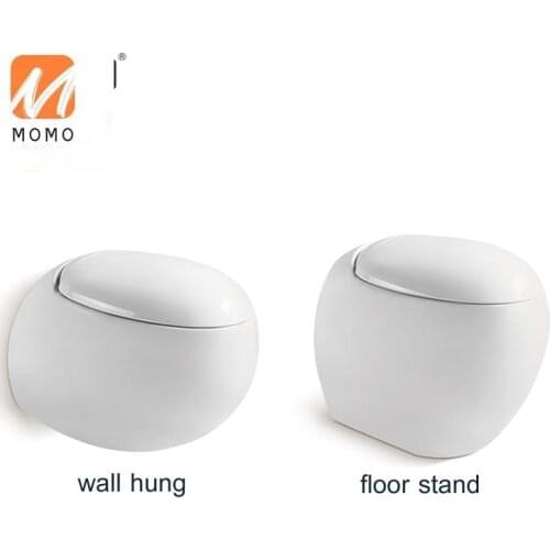 Supplier economic gravity flush ceramic sanitary ware egg shape wall hung wc toilet
