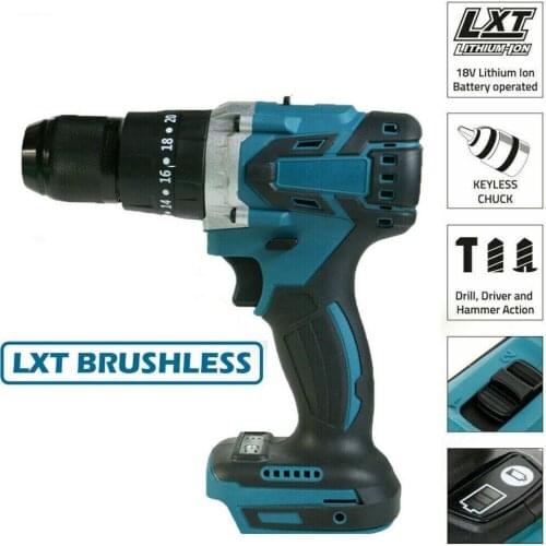 Electric Screwdriver Drill With 13mm Bit 18V 3 in 1 Electric Cordless Impact Drill Rechargeable Battery Power Tool