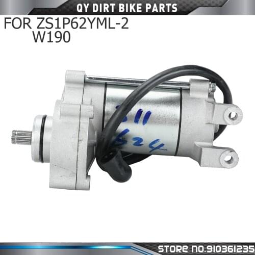 Motorcycle Electric Start Starter Motor For 62mm Bore ZongShen ZS 190cc Z190 W190 1P62YML-2 Engine Dirt Pit Bike Atv Quad Parts