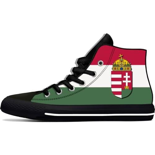 Magyarorszag Hungary Hungarian Flag Patriotic Casual Cloth Shoes High Top Lightweight Breathable 3D Print Men Women Sneakers