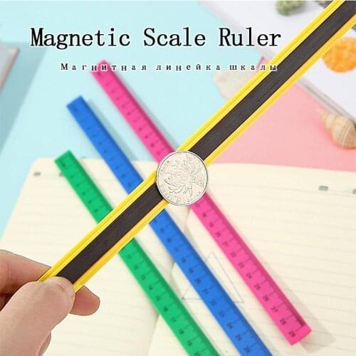 Magnetic Ruler Whiteboard Blackboard Measuring School Supplies Kawaii Rulers Office Tools Soft Design Ruler Drawing Stationery