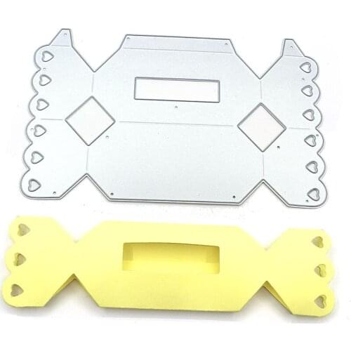 Cute Candy Shape Gift Box Metal Cutting Dies for Scrapbooking Album Decoration Craft Die Cut for Card Making Embossed Paper Card