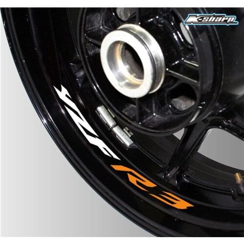 New motorcycle wheel logo tire sticker motorcycle car accessories decorative stripe decal for YAMAHA YZF r3 R3