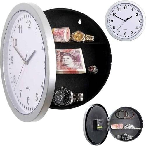 Wall Clock Home Security Container Secret Storage Money Stash Stuff Jewellery Safe Money Safe Box Storage Box Creative
