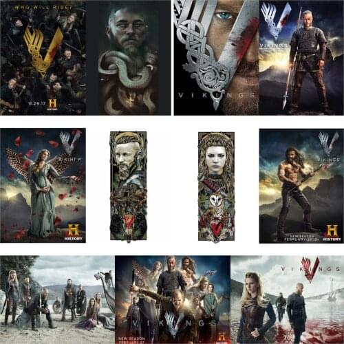 Vikings Posters Movie Wall Stickers White Coated Paper Prints High Definition Home Decoration Livingroom Bedroom free shipping