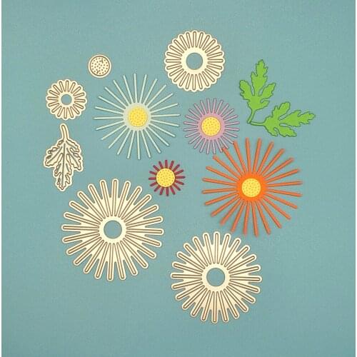 Handicraft metal cutter, cutting walking stick, 7 pieces. New flowers, Xiangyang flower, scrapbook, manual paper-cut mold, blade