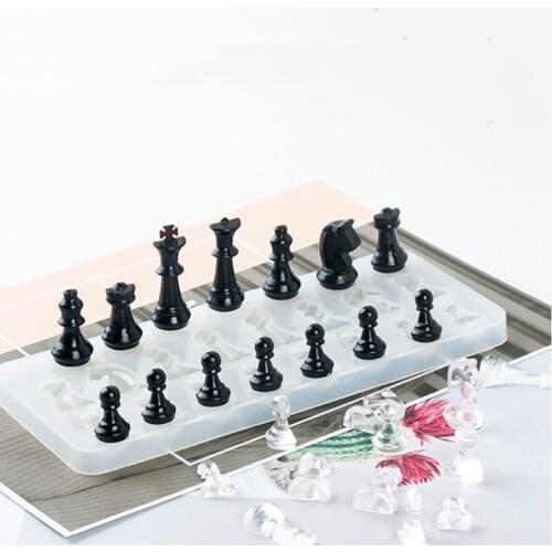Chess silicone mold DIY fondant chocolate cake kitchen accessories UV epoxy crystal epoxy mold
