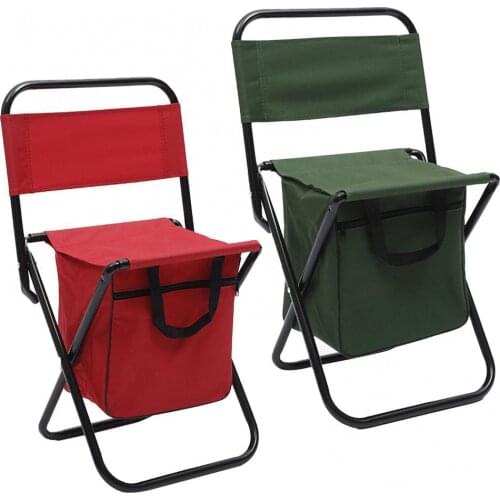 Green 600D Oxford Cloth PVC Portable Chair Coating Folding Camping Fishing Chair Stool Portable Backpack Picnic Bag Hiking Pouch