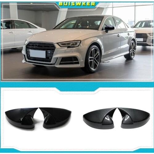 Car Styling Door Side Wing Rearview Mirror Cover Cap Decoration Trim Shell for Audi A3 S3 8V RS3 2013 2014 2015 2016 2017 2018