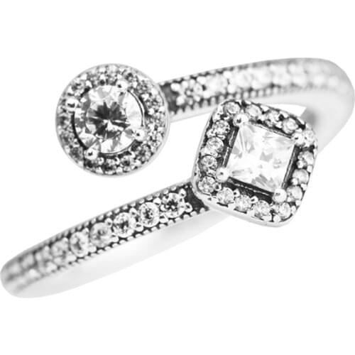 Abstract Elegance Clear CZ Ring Silver Woman Rings For Jewelry Making 925 Original Silver Jewelry Make Up Woman Gift Ring