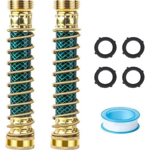 Garden Hose Extension Adapter,3/4 Inch Flexible Hose Protector,with Spring,Water Hose Extension,Hose Kink Connector
