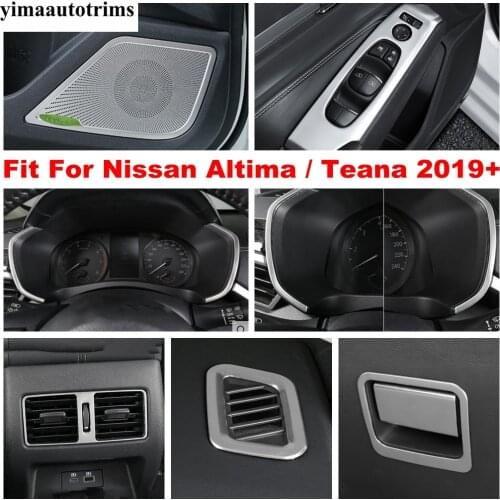 Rear Air AC Vent Outlet / Co-pilot Glove Box Sequin Cover Trim Stainless Steel Accessories For Nissan Altima / Teana 2019 - 2021