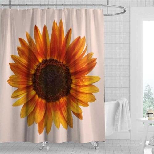 Pink Tree Shower Curtain Rugs Toilet Bath 3D Colorful Flowers Tropical Plants Waterproof Bathroom Curtains Polyester Fabric