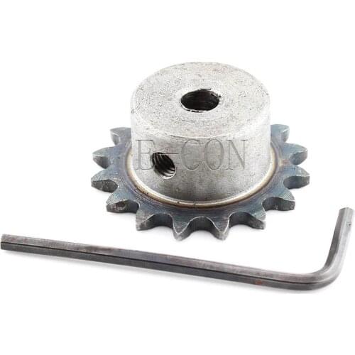 1pcs 10mm Bore 16 Teeth 16T Metal Pilot Motor Gear Roller Chain Drive Sprocket