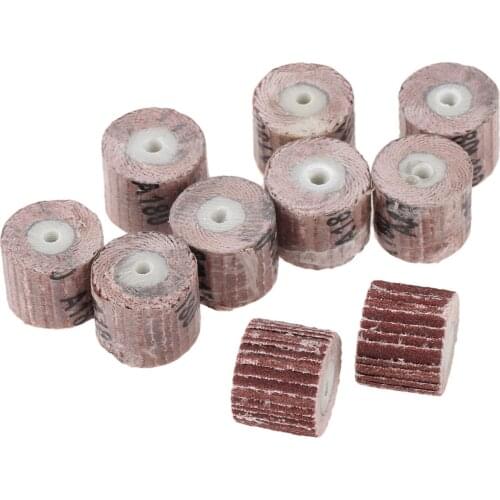 10Pcs 3mm Shank Grit 80 120 180 240 320 400 600 Polishing Disc Pad Sanding Flap Wheel Sandpaper Rotary Power Grinder Tool