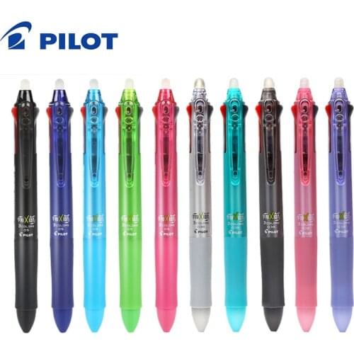 2 Pieces Pilot Frixion Pen 3 in 1 Erasable Gel Pen 3 Colors 0.5 mm LKFB-60EF 0.38 mm LKFB-60UF Pastel Colors Japan