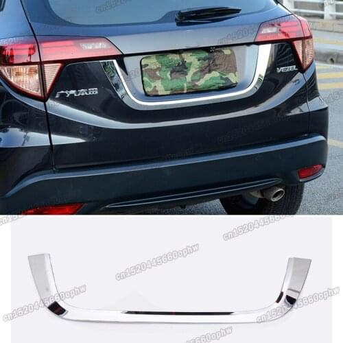Lsrtw2017 Shiny Silver Car Tail Door License Trims for Honda Hrv 2016 2017 2018 2019 Vezel Hr-v Accessories Decoration
