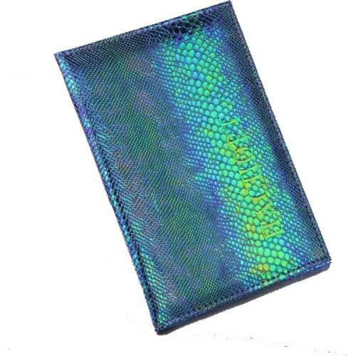 30PCS / LOT Shiny Lizard Grain Card Wallet Men Women Leather Passport Cover ID Card Bag Card Holder